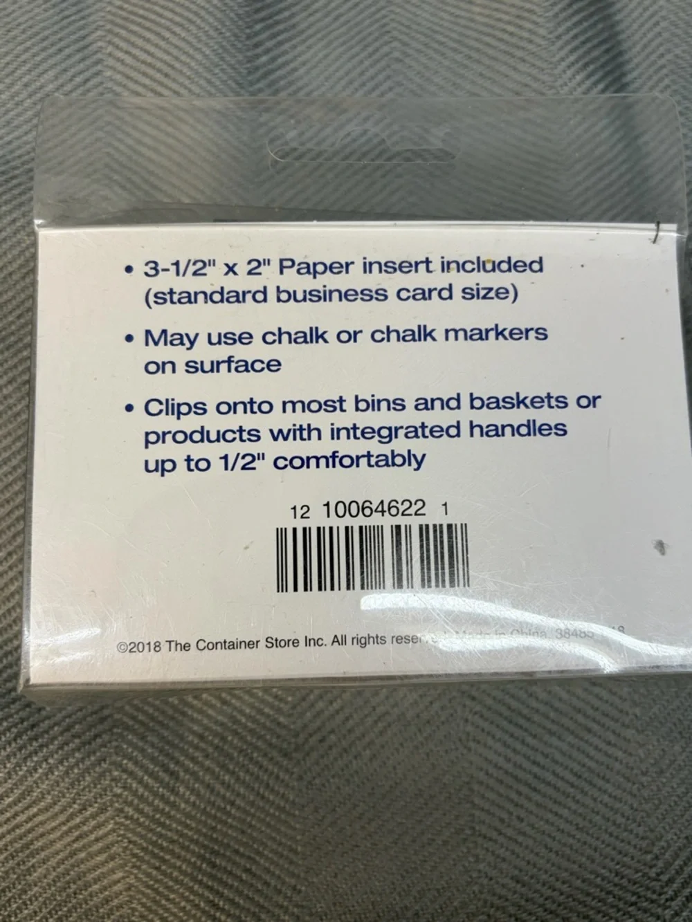 The container store bundle of nine bin clip labels 3 1/2” x 2 5/8”